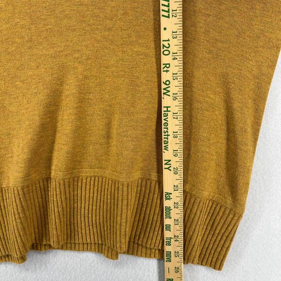EILEEN FISHER Sweater XS Cozy Viscose Stretch Boat Neck Rib Trim Pullover Yellow - Picture 15 of 16